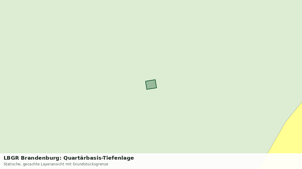 Statische Kartenansicht: LBGR Brandenburg: Quartärbasis-Tiefenlage
