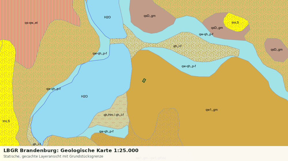 Statische Kartenansicht: LBGR Brandenburg: Geologische Karte 1:25.000