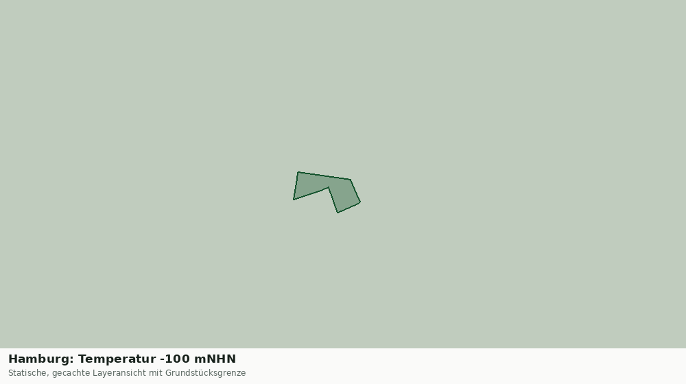 Statische Kartenansicht: Hamburg: Temperatur -100 mNHN