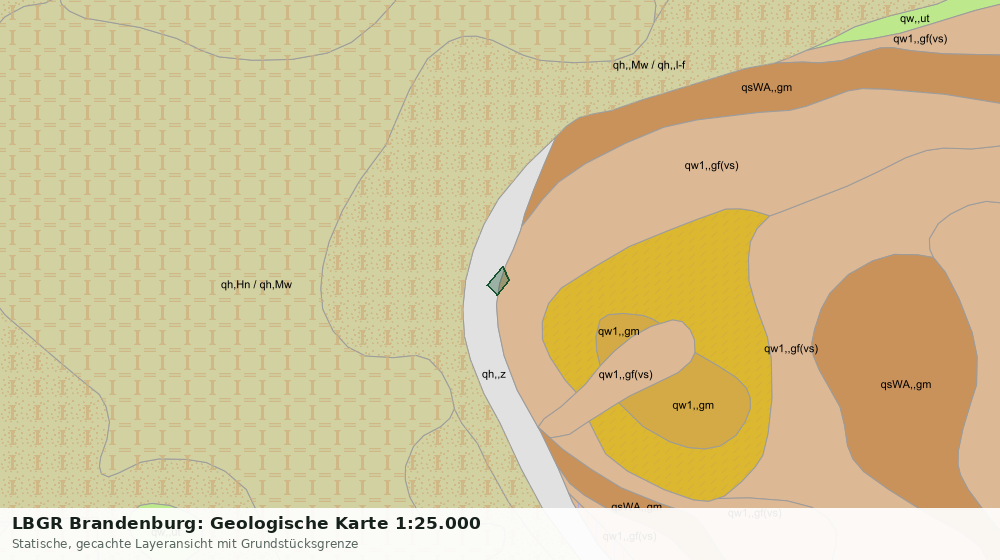 Statische Kartenansicht: LBGR Brandenburg: Geologische Karte 1:25.000
