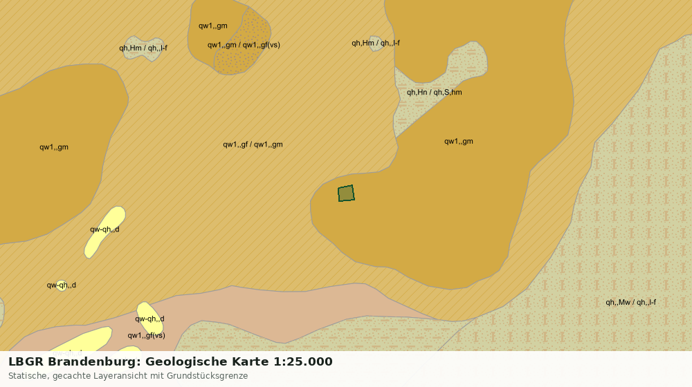 Statische Kartenansicht: LBGR Brandenburg: Geologische Karte 1:25.000