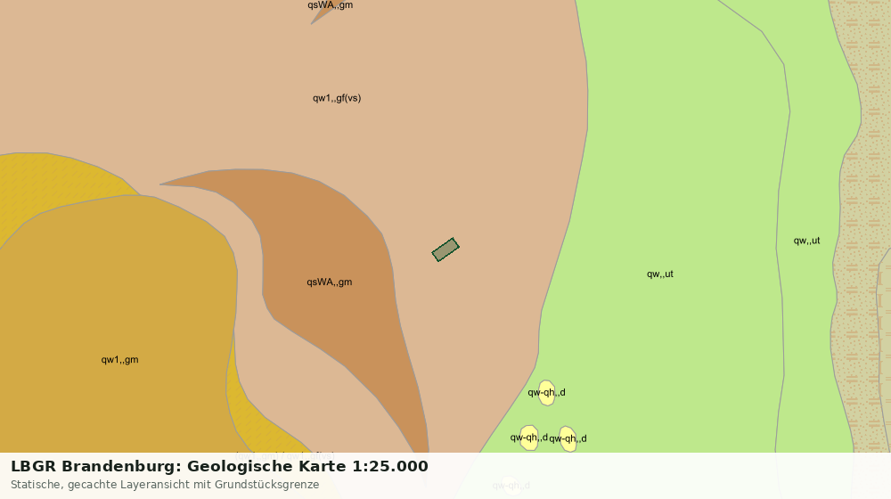Statische Kartenansicht: LBGR Brandenburg: Geologische Karte 1:25.000