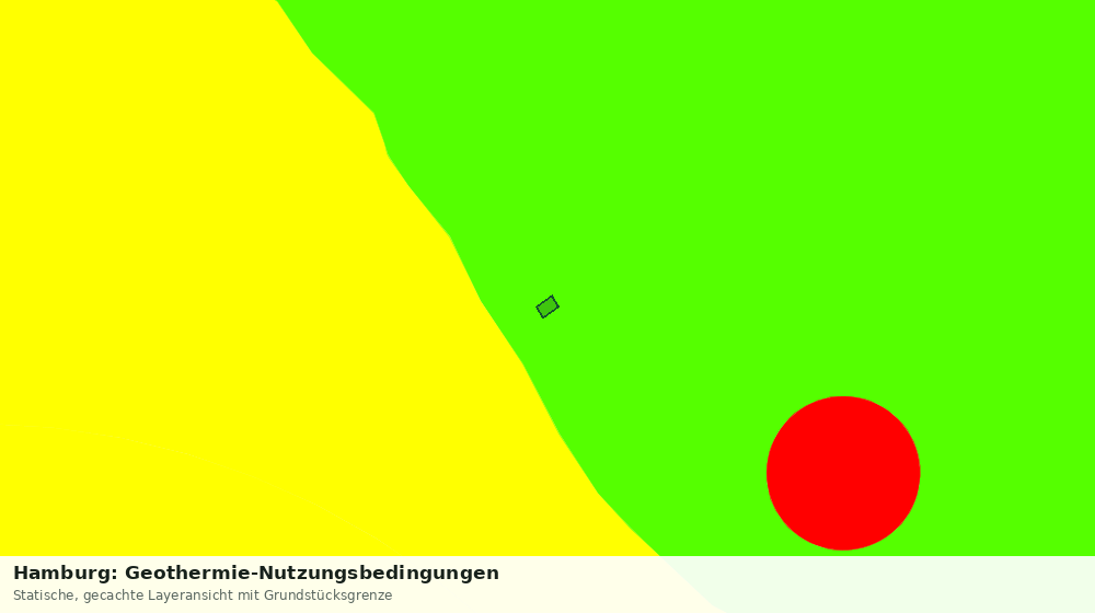 Statische Kartenansicht: Hamburg: Geothermie-Nutzungsbedingungen