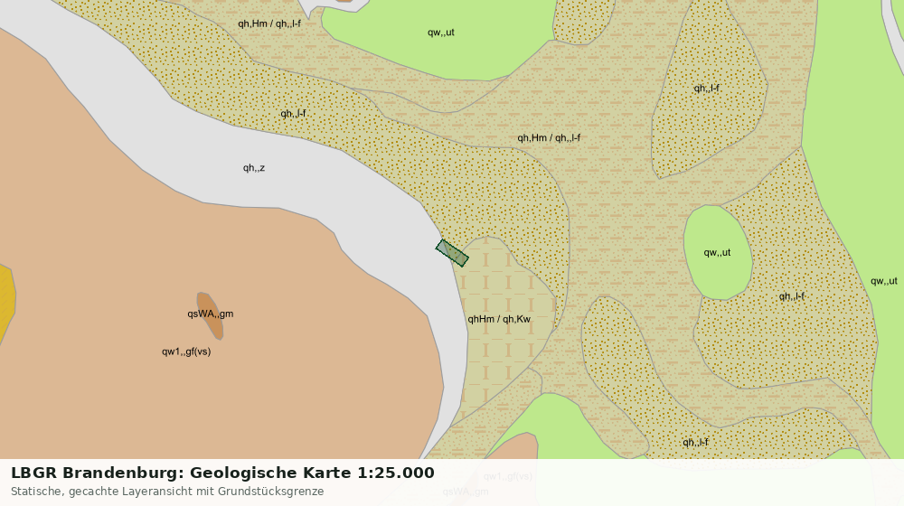 Statische Kartenansicht: LBGR Brandenburg: Geologische Karte 1:25.000