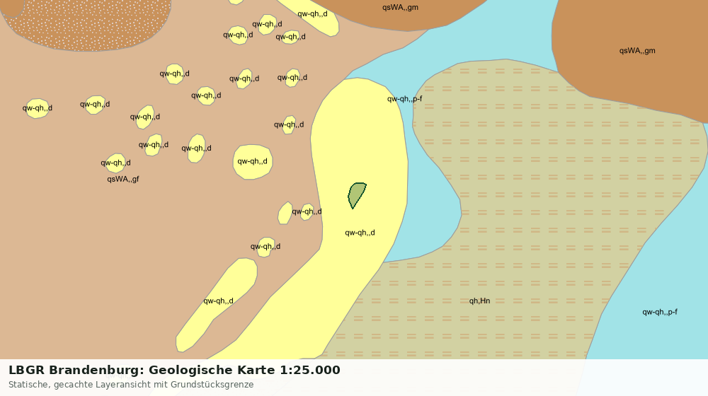 Statische Kartenansicht: LBGR Brandenburg: Geologische Karte 1:25.000
