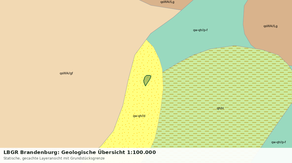 Statische Kartenansicht: LBGR Brandenburg: Geologische Übersicht 1:100.000