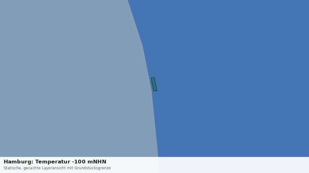 Statische Kartenansicht: Hamburg: Temperatur -100 mNHN