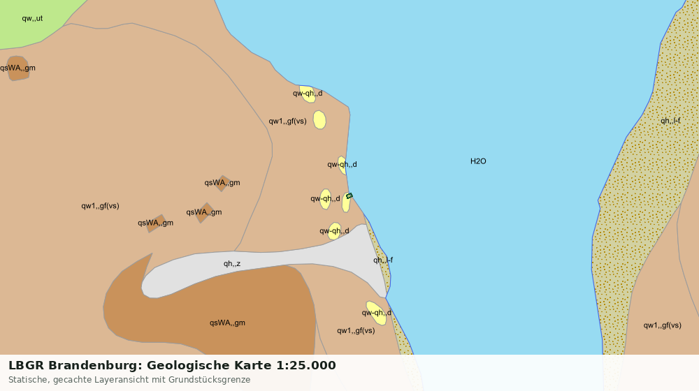 Statische Kartenansicht: LBGR Brandenburg: Geologische Karte 1:25.000