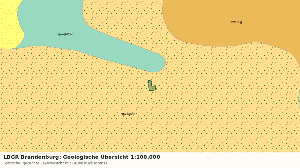 Statische Kartenansicht: LBGR Brandenburg: Geologische Übersicht 1:100.000
