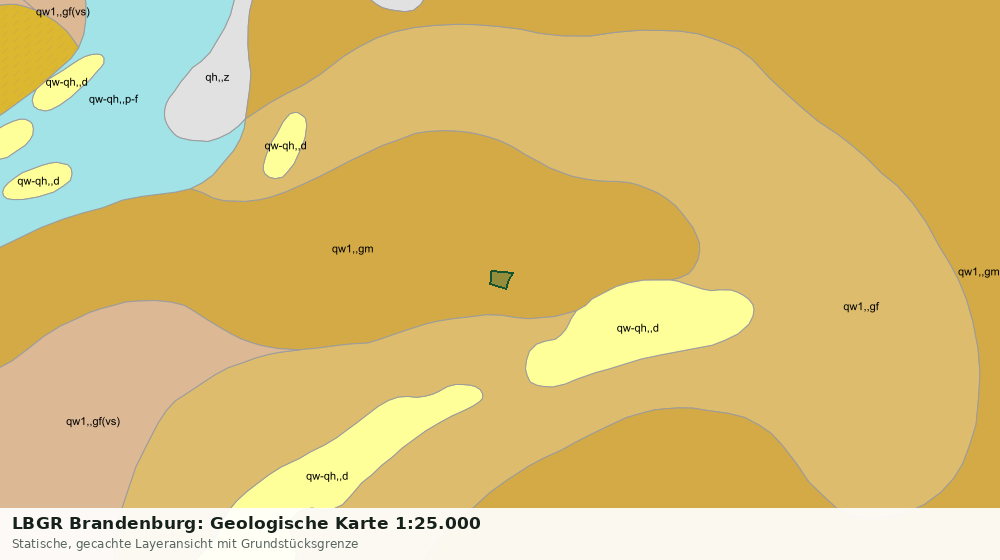 Statische Kartenansicht: LBGR Brandenburg: Geologische Karte 1:25.000