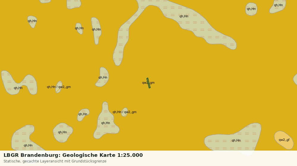 Statische Kartenansicht: LBGR Brandenburg: Geologische Karte 1:25.000