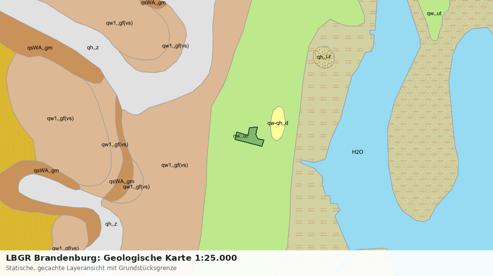 Statische Kartenansicht: LBGR Brandenburg: Geologische Karte 1:25.000