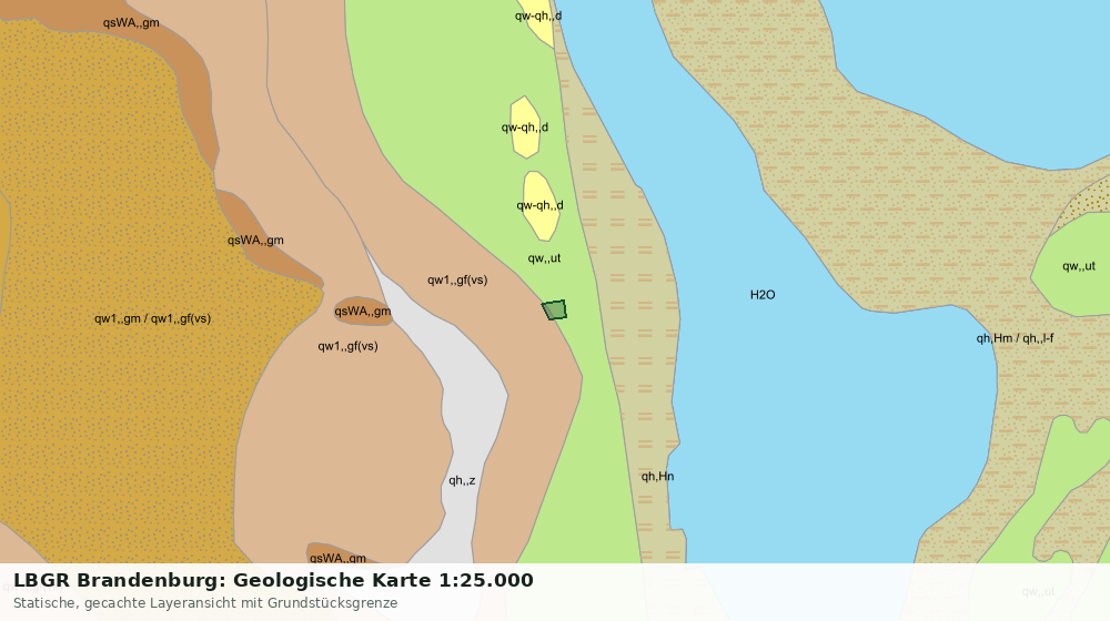 Statische Kartenansicht: LBGR Brandenburg: Geologische Karte 1:25.000