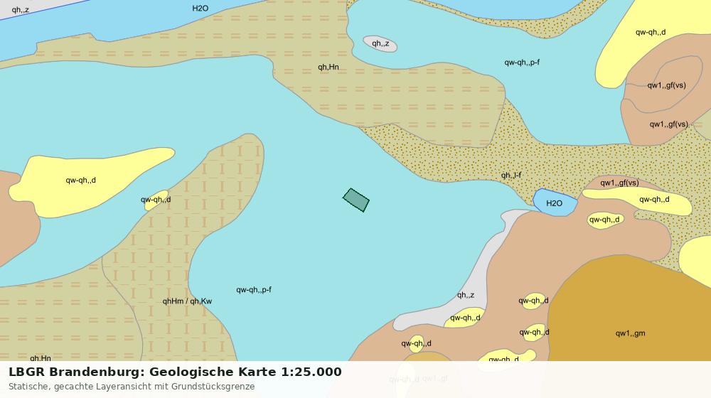 Statische Kartenansicht: LBGR Brandenburg: Geologische Karte 1:25.000