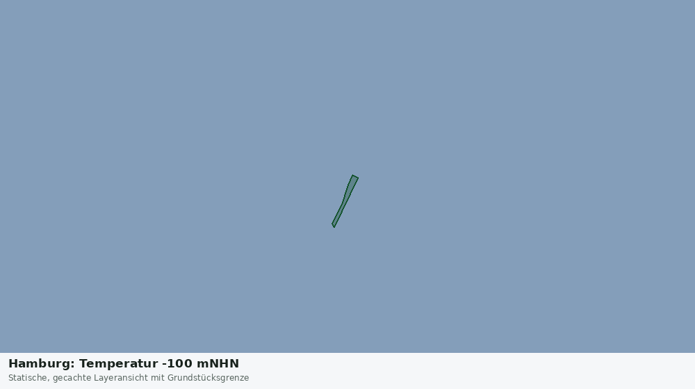 Statische Kartenansicht: Hamburg: Temperatur -100 mNHN