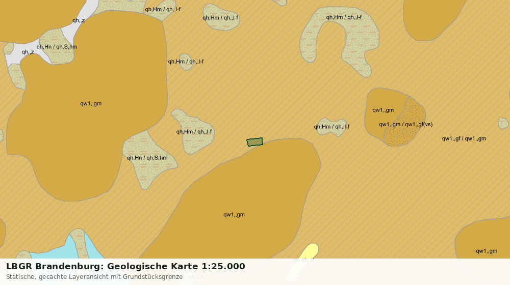 Statische Kartenansicht: LBGR Brandenburg: Geologische Karte 1:25.000