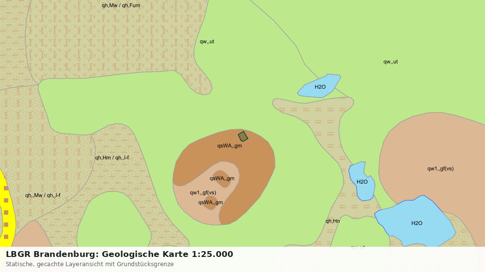 Statische Kartenansicht: LBGR Brandenburg: Geologische Karte 1:25.000