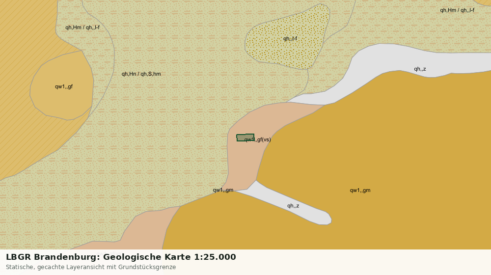 Statische Kartenansicht: LBGR Brandenburg: Geologische Karte 1:25.000