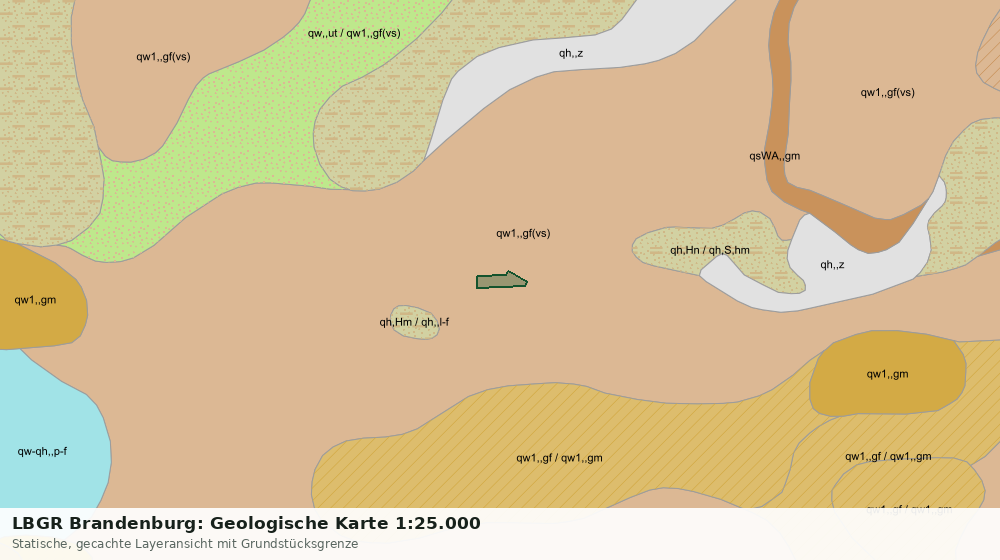 Statische Kartenansicht: LBGR Brandenburg: Geologische Karte 1:25.000