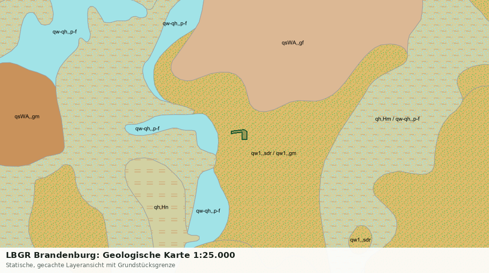 Statische Kartenansicht: LBGR Brandenburg: Geologische Karte 1:25.000
