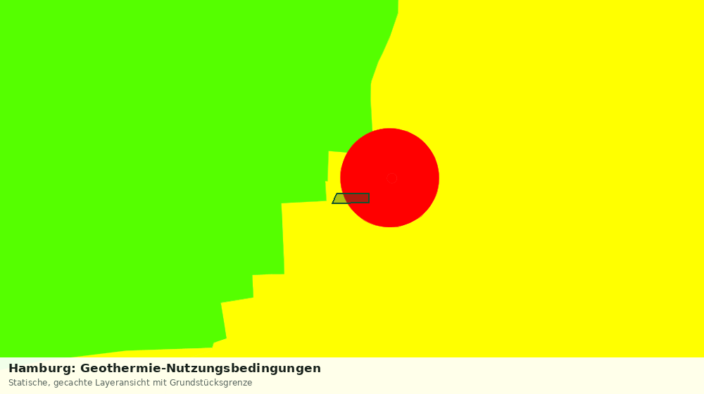 Statische Kartenansicht: Hamburg: Geothermie-Nutzungsbedingungen