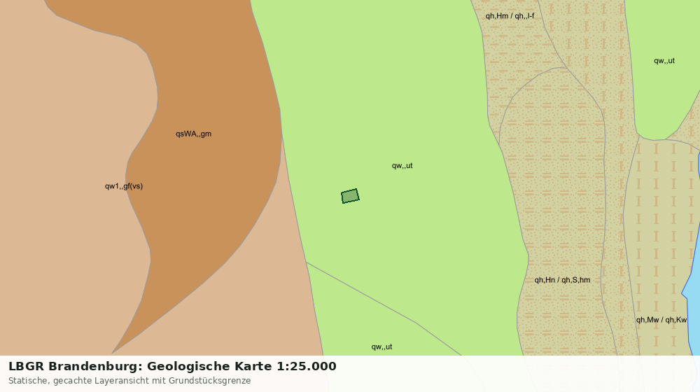 Statische Kartenansicht: LBGR Brandenburg: Geologische Karte 1:25.000