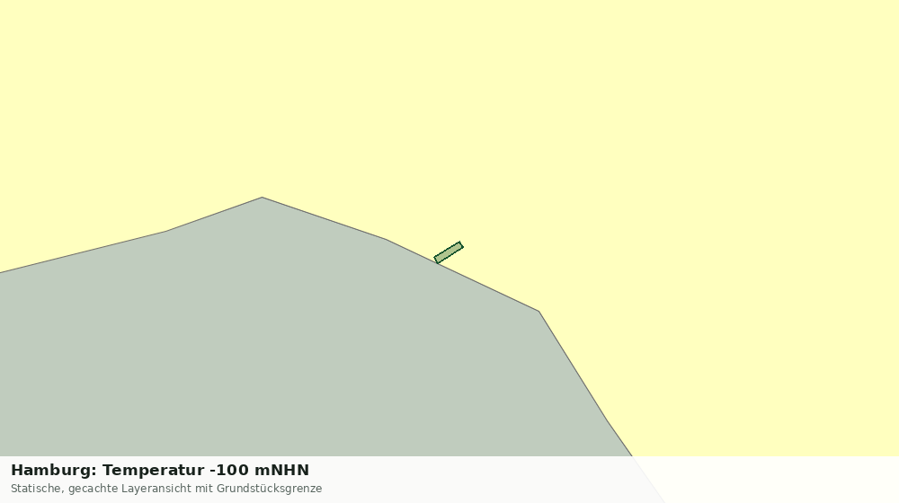Statische Kartenansicht: Hamburg: Temperatur -100 mNHN