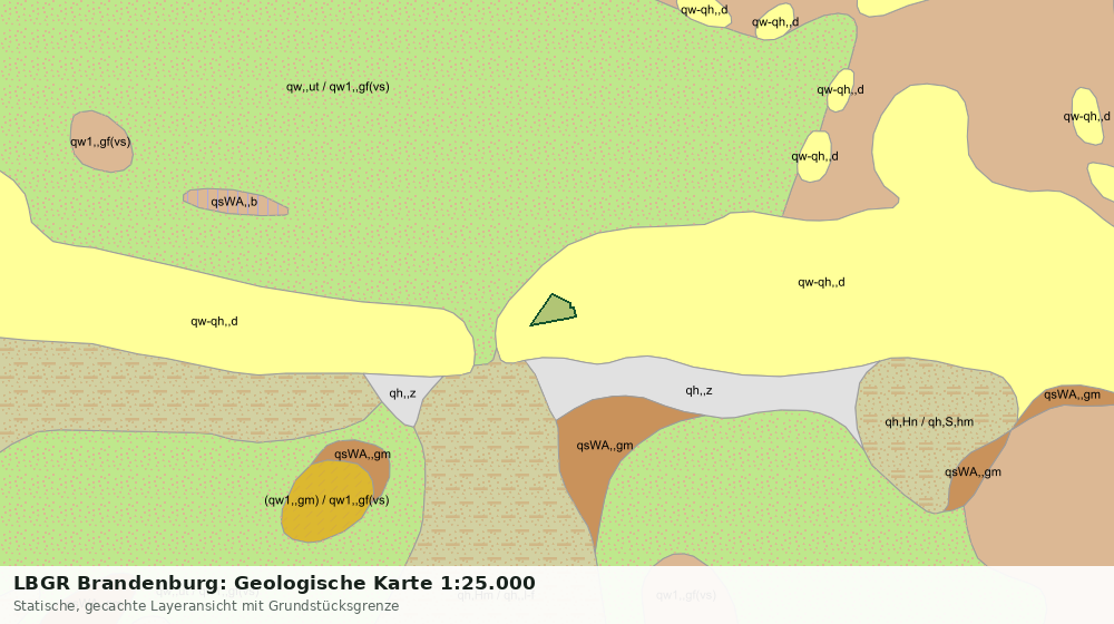 Statische Kartenansicht: LBGR Brandenburg: Geologische Karte 1:25.000