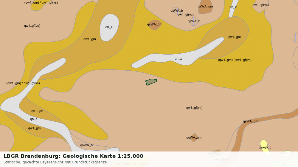 Statische Kartenansicht: LBGR Brandenburg: Geologische Karte 1:25.000