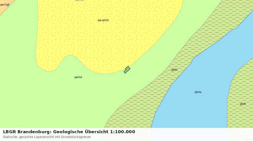 Statische Kartenansicht: LBGR Brandenburg: Geologische Übersicht 1:100.000