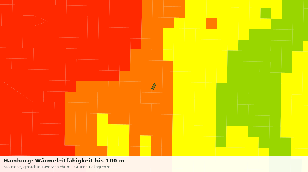 Statische Kartenansicht: Hamburg: Wärmeleitfähigkeit bis 100 m