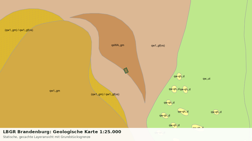 Statische Kartenansicht: LBGR Brandenburg: Geologische Karte 1:25.000