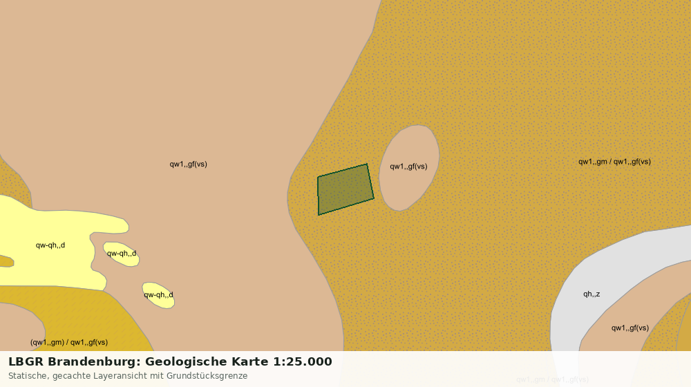 Statische Kartenansicht: LBGR Brandenburg: Geologische Karte 1:25.000