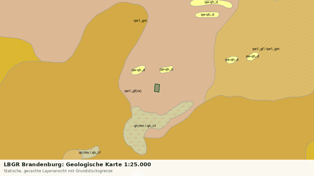 Statische Kartenansicht: LBGR Brandenburg: Geologische Karte 1:25.000