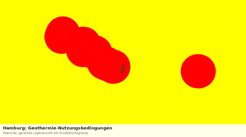 Statische Kartenansicht: Hamburg: Geothermie-Nutzungsbedingungen