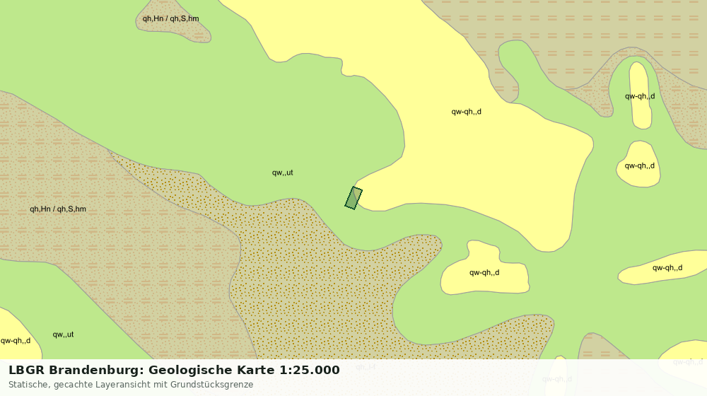 Statische Kartenansicht: LBGR Brandenburg: Geologische Karte 1:25.000