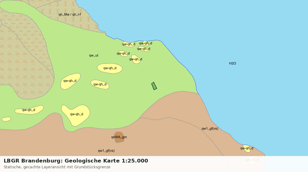 Statische Kartenansicht: LBGR Brandenburg: Geologische Karte 1:25.000