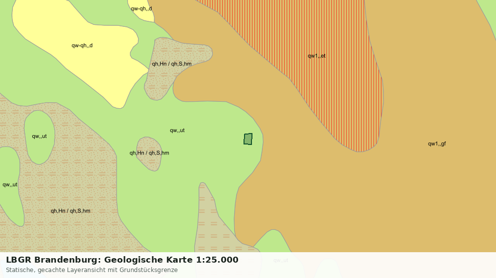 Statische Kartenansicht: LBGR Brandenburg: Geologische Karte 1:25.000