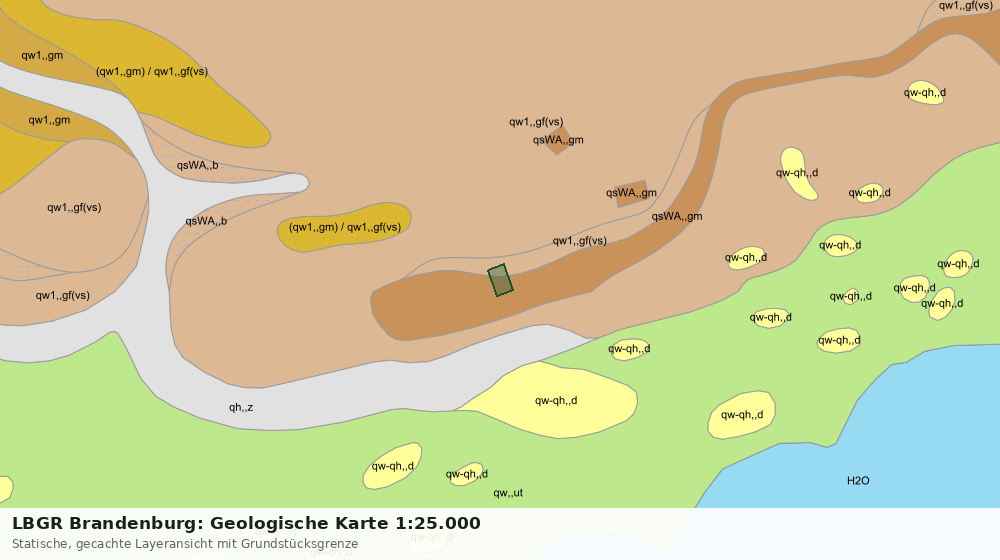 Statische Kartenansicht: LBGR Brandenburg: Geologische Karte 1:25.000