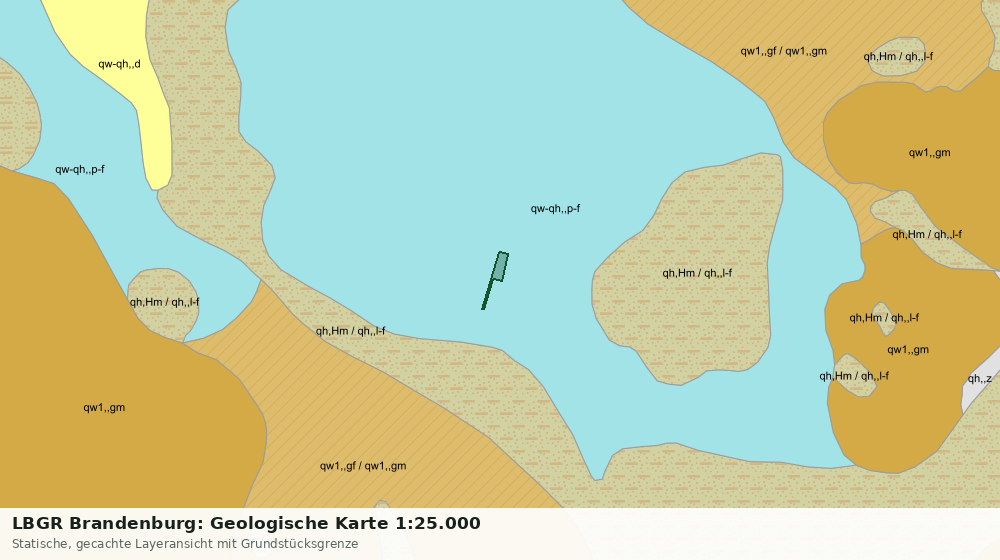 Statische Kartenansicht: LBGR Brandenburg: Geologische Karte 1:25.000