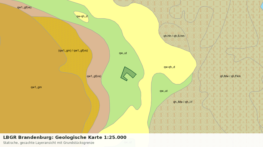 Statische Kartenansicht: LBGR Brandenburg: Geologische Karte 1:25.000