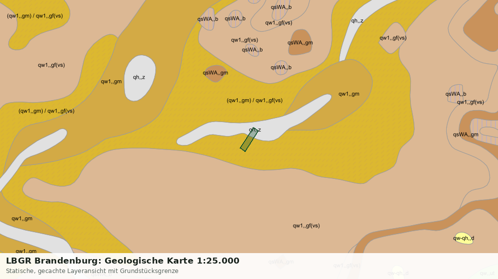 Statische Kartenansicht: LBGR Brandenburg: Geologische Karte 1:25.000