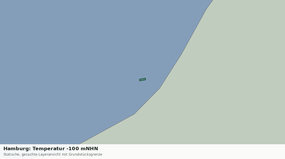 Statische Kartenansicht: Hamburg: Temperatur -100 mNHN