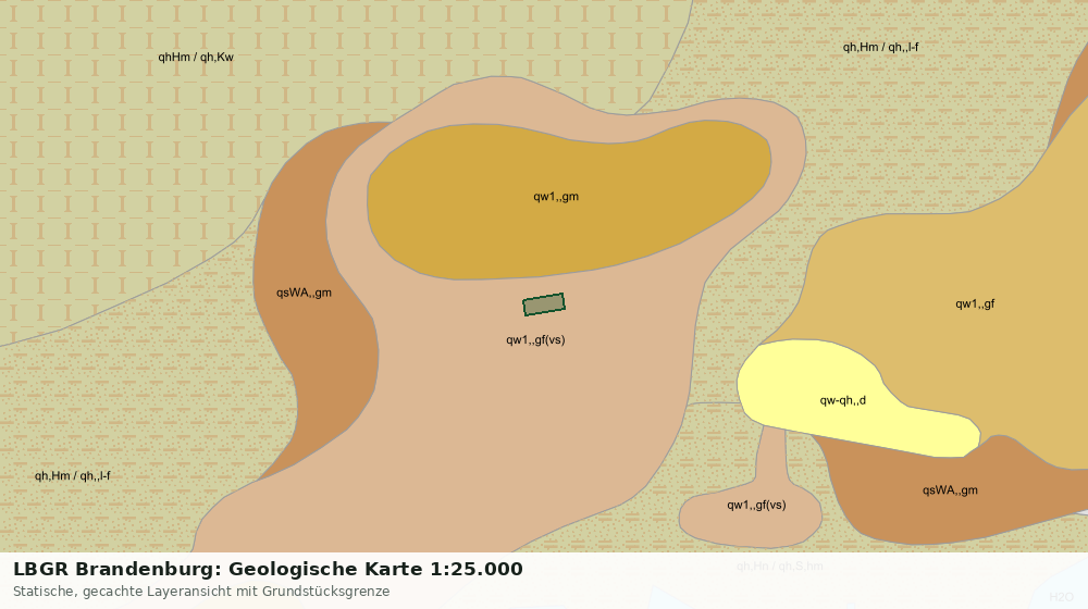 Statische Kartenansicht: LBGR Brandenburg: Geologische Karte 1:25.000
