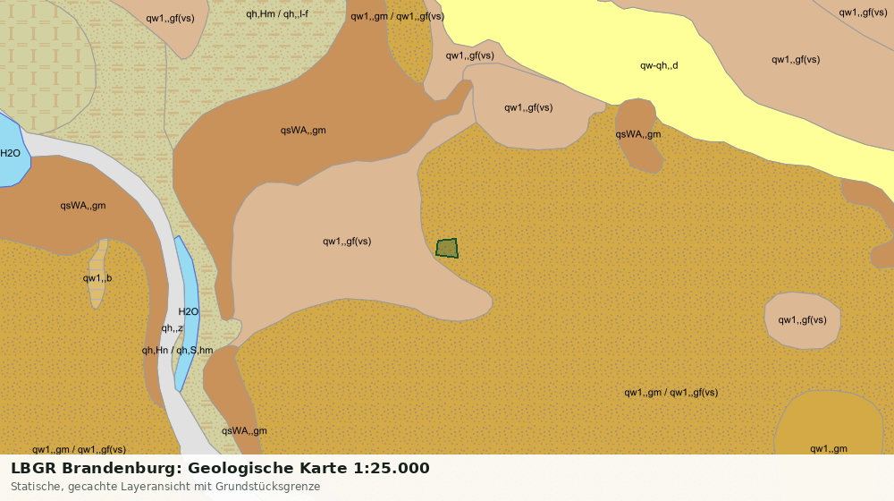 Statische Kartenansicht: LBGR Brandenburg: Geologische Karte 1:25.000