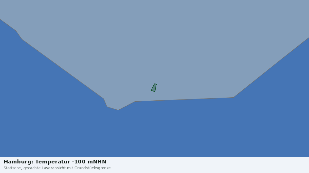 Statische Kartenansicht: Hamburg: Temperatur -100 mNHN