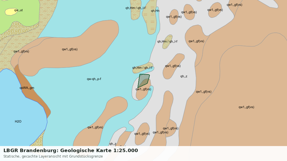 Statische Kartenansicht: LBGR Brandenburg: Geologische Karte 1:25.000