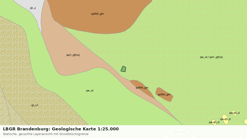 Statische Kartenansicht: LBGR Brandenburg: Geologische Karte 1:25.000