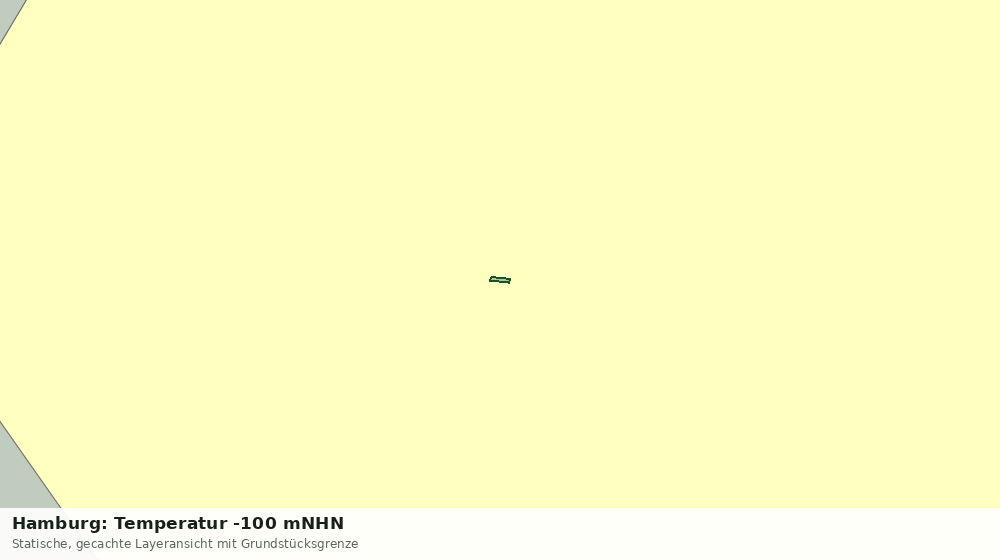 Statische Kartenansicht: Hamburg: Temperatur -100 mNHN