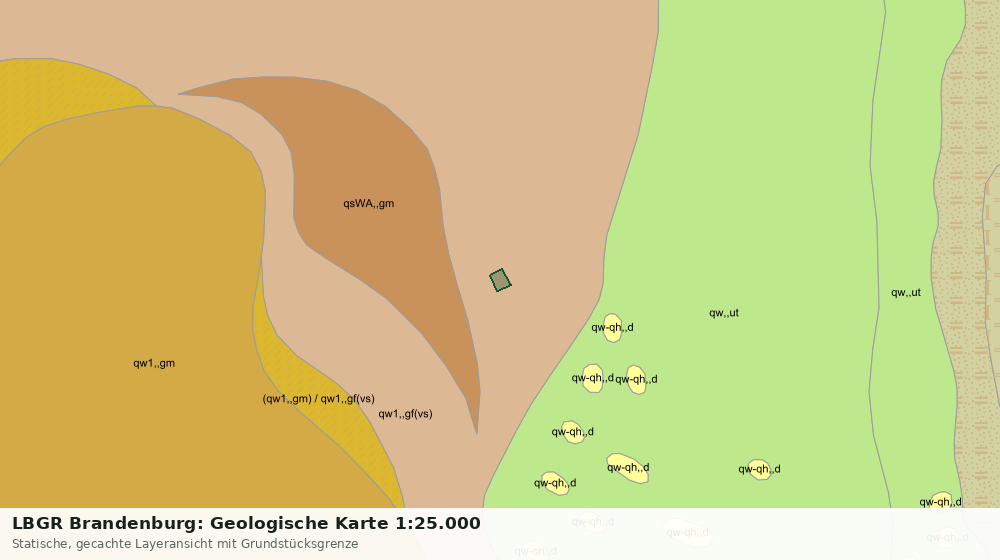 Statische Kartenansicht: LBGR Brandenburg: Geologische Karte 1:25.000